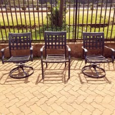 Outdoor antique steel seats