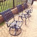 Outdoor antique steel seats